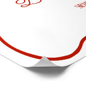 ウィムシーレッド彼女はトップさくらんぼのブライダルシャワー ポスター (角)