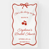 ウィムシーレッド彼女はトップさくらんぼのブライダルシャワー 横断幕 (縦)