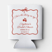 ウィムシーレッド彼女はトップさくらんぼのブライダルシャワー 缶クーラー (裏面)