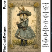 ウィムシーヴィンテージドーうさぎ、フラワースクラップブック紙