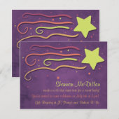 ウィムシー射撃、 発砲スターベビーシャワー招待状 招待状 (正面/裏面)