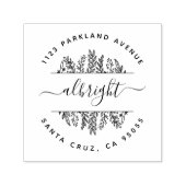 ウィムシー手描き葉の差出人住所 セルフインキングスタンプ (デザイン)