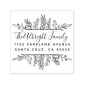 ウィムシー手描き葉の差出人住所 セルフインキングスタンプ (デザイン)