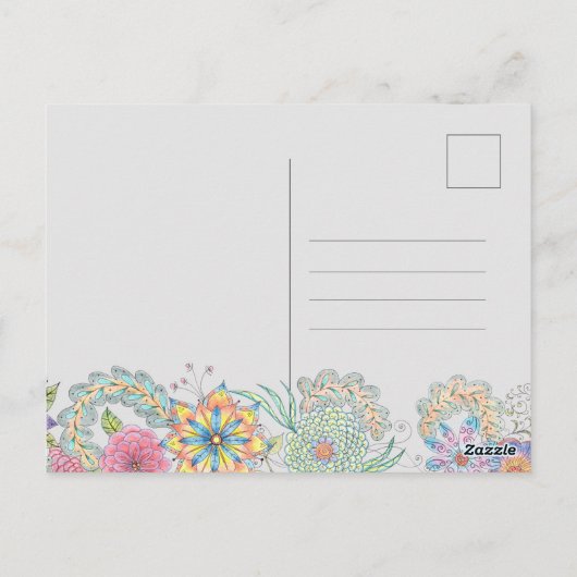 ウィムシー春の花と緑の母の日 ポストカード (裏面)