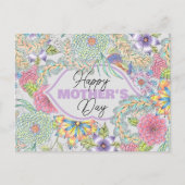 ウィムシー春の花と緑の母の日 ポストカード (正面)