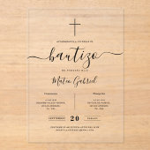 ウィムシー書道インビタシオンデバウティゾブラック アクリル招待状 (正面)