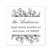 ウィムシー葉フラワーズファミリー名差出人住所 セルフインキングスタンプ (デザイン)