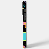 ウィムシー蝶の黒パーソナライズされた名 Case-Mate iPhoneケース (裏面 / 左)