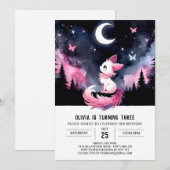 ウィムシ威厳のあるー猫誕生日 招待状 (正面/裏面)