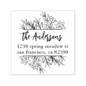 ウィムシ葉ーボタニカルファミリー名差出人住所 セルフインキングスタンプ (デザイン)