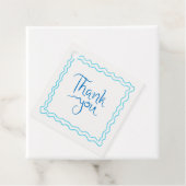 ウィムジカルな手書きの青い感謝カード フェイバータグ (インサイチュ)