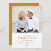 ウィムジカルな雪の結晶 ホリデー フォト カード グループオン (正面/裏面)