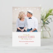 ウィムジカルな雪の結晶 ホリデー フォト カード グループオン (スタンド正面)