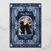 ウィムジカル イラスト クリスマス 5枚の写真 箔シーズンカード (正面)