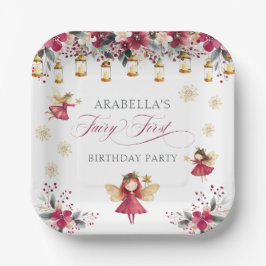 ウィムジカル・ウィンターフェアリーの1歳の誕生日パーティー ペーパープレート