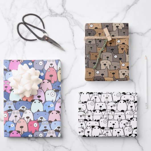 ウィムジカル スタックドッグス ラッピングペーパーシート (正面)