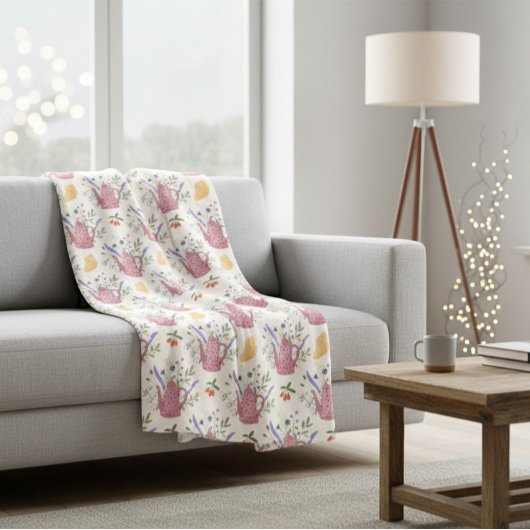 ウィムジカル ティータイム ドゥードルスローケット フリースブランケット