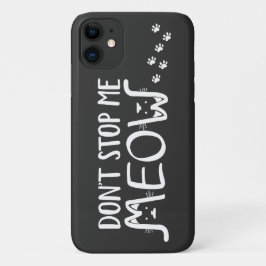 ウィムジカル ファン ミャオ 黒と白の猫のタイポグラフィ iPhone 11 ケース