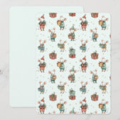 ウィムジカル フラット クリスマス カード – かわいいホリデー チェア (正面/裏面)