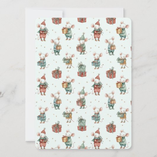 ウィムジカル フラット クリスマス カード – かわいいホリデー チェア (正面)