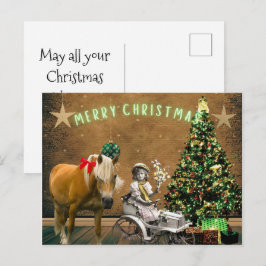 ウィムジカル ヴィンテージ クリスマス ウィッシュ ポストカード