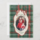 ウィムジカル 1年を振り返るチェック柄のクリスマスカード シーズンカード (正面)