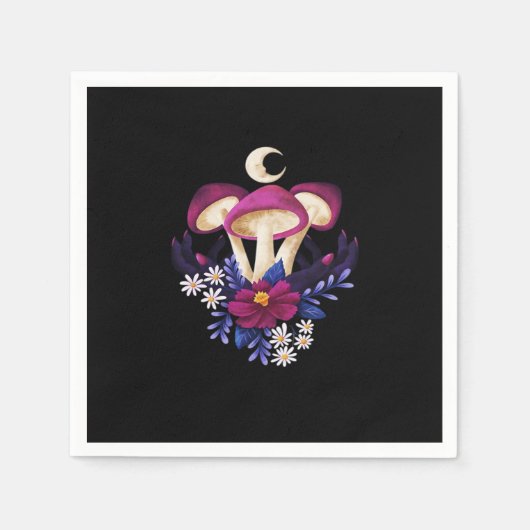 ウィムジゴシックなキノコ クラシック スタンダードカクテルナプキン (正面)