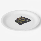 ウィムジゴシック ファンタジー 神秘的な森、月 & 魔法 ペーパープレート (アングル)