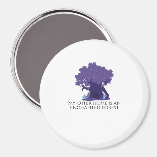 ウィムジゴス インク - 神秘的な森、月 & 魔法 A マグネット (正面/裏面)