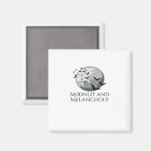 ウィムジゴス インク - 神秘的な森、月 & 魔法 M マグネット (正面/裏面)