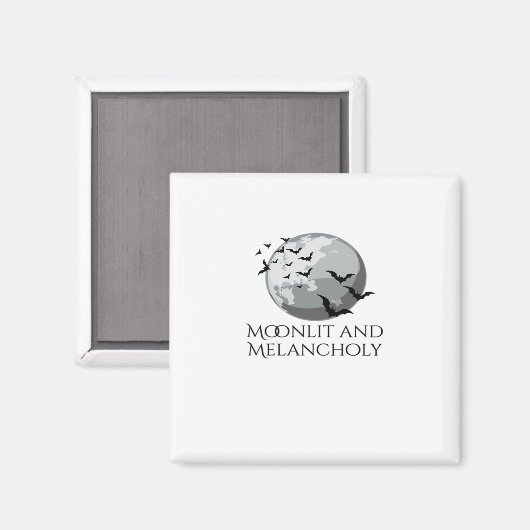 ウィムジゴス インク - 神秘的な森、月 & 魔法 M マグネット (正面/裏面)