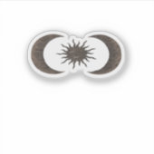 ウィムジゴス スタイルの太陽ともう一つの月 シール (正面)