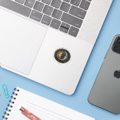 ウィムジゴス ステンドグラス 月と太陽 クラシック シール (ノートパソコンとiPhone)