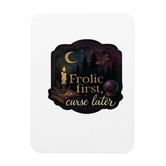ウィムジゴス ファンタジー 神秘的な森、月 & 魔法 マグネット (縦)