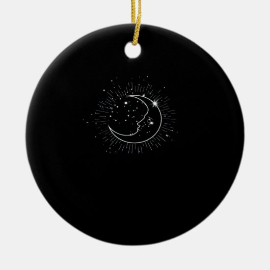 ウィムジゴス 星月夜 月 魔法 クラシック セラミックオーナメント (正面)
