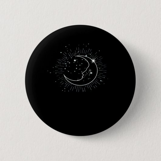ウィムジゴス 星月夜 月 魔法 クラシック 缶バッジ (正面)