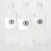 ウィムジゴス 水彩画 太陽 月 魔法使い クラシック ペットボトルラベル (ボトル)