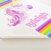 ウィムジーのユニコーン虹の子供名前をカスタムする シェルパブランケット (3/4)