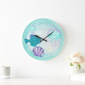 ウィムジーアクアリウム2フォークアート ラージ壁時計 (ホーム)