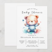ウィムジーオンラインくまベビーシャワー 招待状 (正面/裏面)