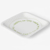 ウィムジーグリーン水玉模様デザイナー ペーパープレート (傾斜あり)