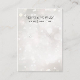 ウィムジーシルバーホワイトボークジュエリーイヤリングディスプレイ 名刺