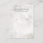 ウィムジーシルバーホワイトボークジュエリーイヤリングディスプレイ 名刺 (正面)