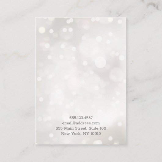 ウィムジーシルバーホワイトボークジュエリーイヤリングディスプレイ 名刺 (裏面)