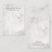 ウィムジーシルバーホワイトボークジュエリーイヤリングディスプレイ 名刺 (正面/裏面)