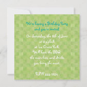 ウィムジーフラワーズガールバースデーパーティーへの招待 招待状 (裏面)