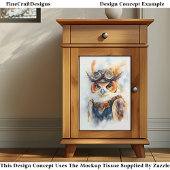 ウィムジー水色ワイズフクロウエクスプローラーCE2デコページ 薄葉紙