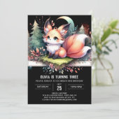 ウィム威厳のあるシーキツネ誕生日デジタル 招待状 (スタンド正面)