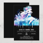 ウィム王室のシープリンセス誕生日 招待状 (正面/裏面)