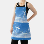 ウィメンアイススケートで滑るスポーツイラストレーション エプロン (インサイチュ)